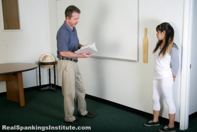 Real Spankings Institute - Peaches Paddled for Gym Infractions